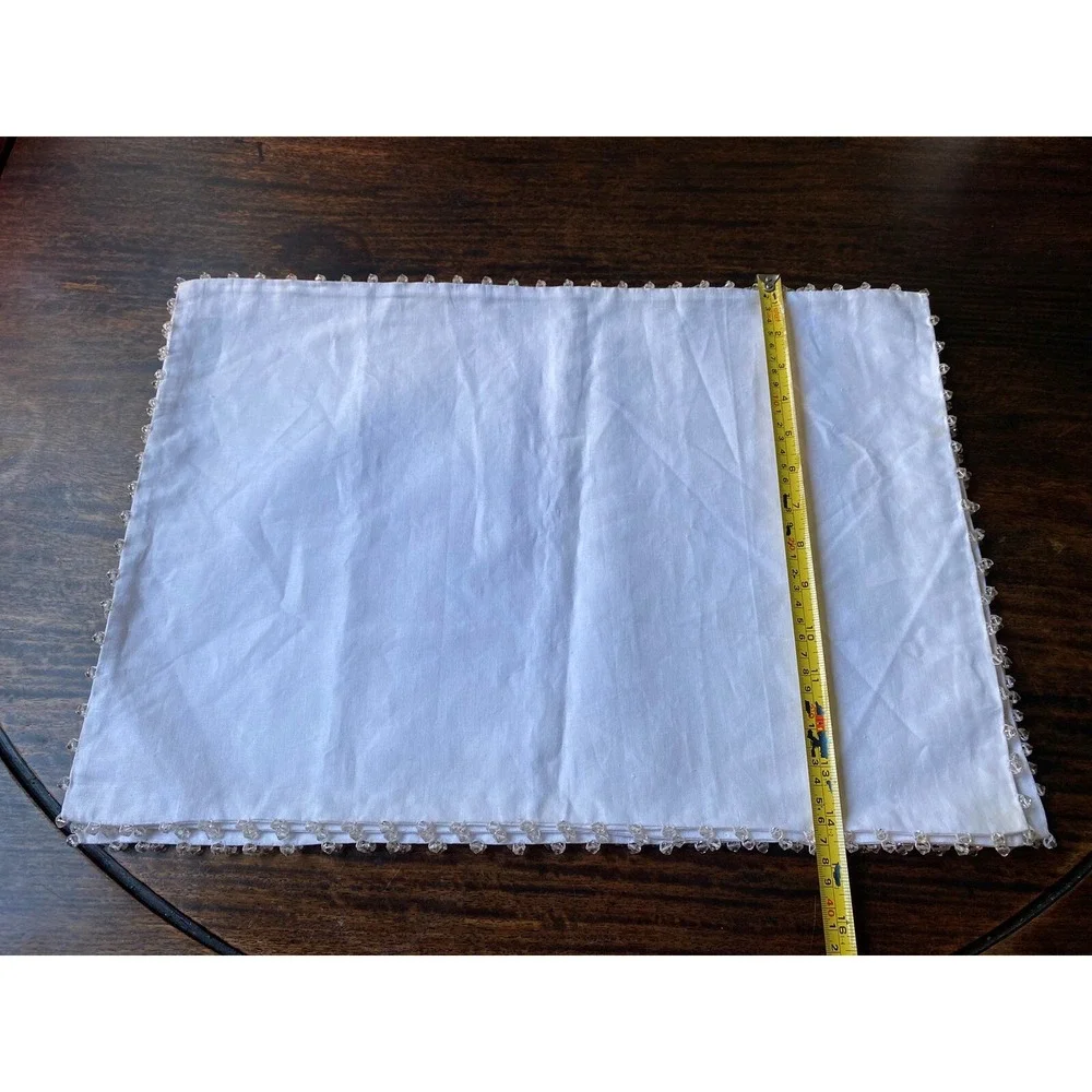 Pottery Barn 2 Placemats White Cotton Double Sided 19